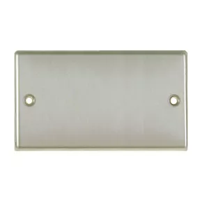 LAP 2-Gang Blanking Plate Brushed Stainless Steel 4 LAP 2-Gang Blanking Plate Brushed Stainless Steel - Image 2