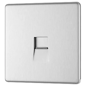 LAP Master Telephone Socket Brushed Stainless Steel 3 LAP Master Telephone Socket Brushed Stainless Steel