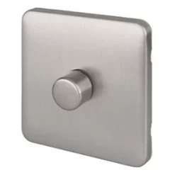 Schneider Electric Lisse Deco 1-Gang 1-Way Dimmer Brushed Stainless Steel