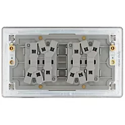 LAP 20A 16AX 4-Gang 2-Way Light Switch Brushed Stainless Steel -Steel Switches Sales 901KJ A3