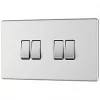 LAP 20A 16AX 4-Gang 2-Way Light Switch Brushed Stainless Steel 1 LAP 20A 16AX 4-Gang 2-Way Light Switch Brushed Stainless Steel -Steel Switches Sales 901KJ P