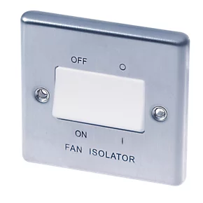 LAP 10AX 1-Gang 3-Pole Fan Isolator Switch Brushed Stainless Steel with White Inserts 3 LAP 10AX 1-Gang 3-Pole Fan Isolator Switch Brushed Stainless Steel with White Inserts