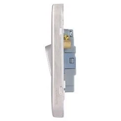 Schneider Electric Lisse Deco 10AX 3-Gang 2-Way Light Switch Brushed Stainless Steel with White Inserts -Steel Switches Sales 946FF A2