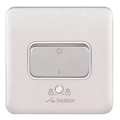 Schneider Electric Lisse Deco 10A 1-Gang 3-Pole Fan Isolator Switch Brushed Stainless Steel with White Inserts 7 Schneider Electric Lisse Deco 10A 1-Gang 3-Pole Fan Isolator Switch Brushed Stainless Steel with White Inserts -Steel Switches Sales 951FF A1