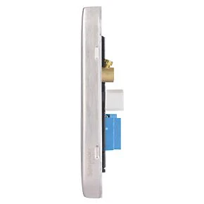 Schneider Electric Lisse Deco Slave Telephone Socket Brushed Stainless Steel with Black Inserts 5 Schneider Electric Lisse Deco Slave Telephone Socket Brushed Stainless Steel with Black Inserts - Image 3