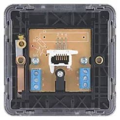 Schneider Electric Lisse Deco Slave Telephone Socket Brushed Stainless Steel with Black Inserts 9 Schneider Electric Lisse Deco Slave Telephone Socket Brushed Stainless Steel with Black Inserts -Steel Switches Sales 953FF A3