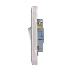 Schneider Electric Lisse Deco 10A 1-Gang 3-Pole Fan Isolator Switch Brushed Stainless Steel with Black Inserts -Steel Switches Sales 962FF A2