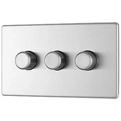 LAP 3-Gang 2-Way LED Dimmer Switch Brushed Stainless Steel