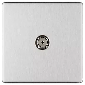 LAP Coaxial TV Socket Brushed Stainless Steel 4 LAP Coaxial TV Socket Brushed Stainless Steel - Image 2