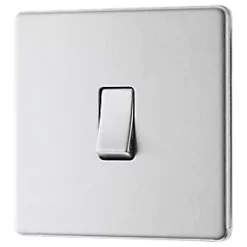 LAP 20A 16AX 1-Gang 2-Way Light Switch Brushed Stainless Steel